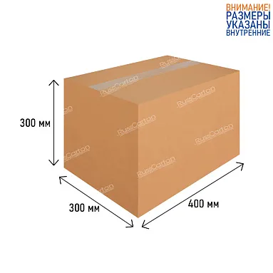 Картонная коробка 400х300х300 мм, Т-23 бурый