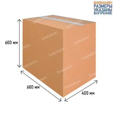 Картонная коробка 600х400х600 мм, П-32 бурый