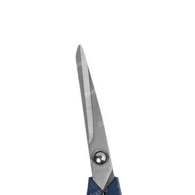 Ножницы BRAUBERG "Soft Grip", 190 мм, рез вставки, серо-зел, 3-х стор заточка