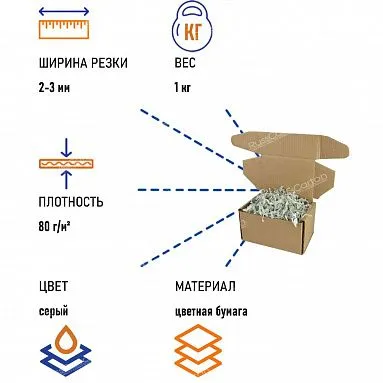 Бумажный наполнитель "Серый", 1 кг
