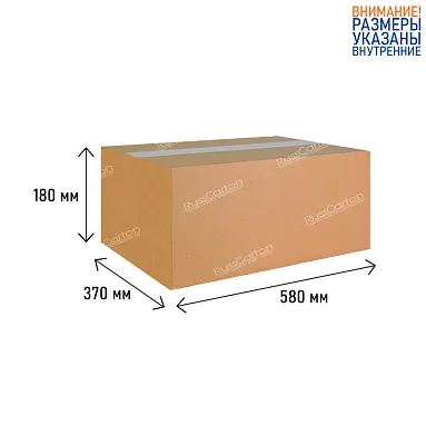 Картонная коробка 580х370х180 мм, Т-22 бурый