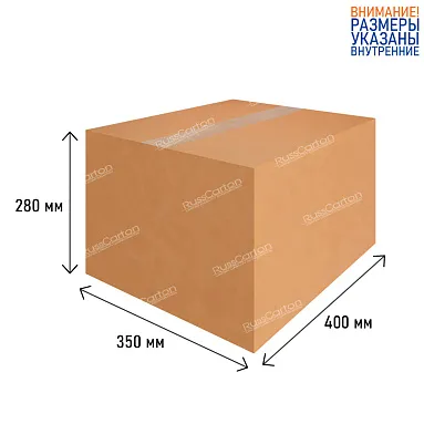 Картонная коробка 400х350х280 мм, Т-23 бурый