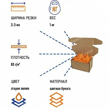 Бумажный наполнитель "Старое золото", 1 кг