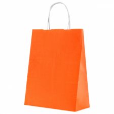 Крафт пакет с кручеными ручками «Оранжевый», 32х23х12 см