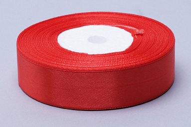 Лента атласная красная, 20 мм х 30 м