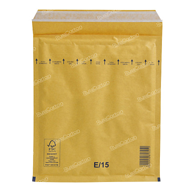 Бурый крафт пакет с прослойкой, 24х27.5 см, Е/15-G