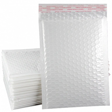Белый полипропиленовый конверт с прослойкой, 18х23х4 см 