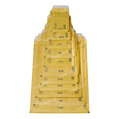 Бурый крафт пакет с прослойкой, 37х48 см, K/20-G