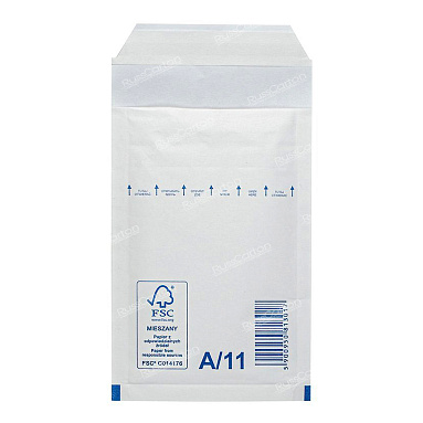Белый крафт пакет с прослойкой, 12х17.5 см, А-11