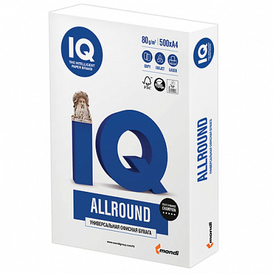 Бумага офисная IQ Allround (А4, марка B+, 80 г/кв.м, 500 листов)