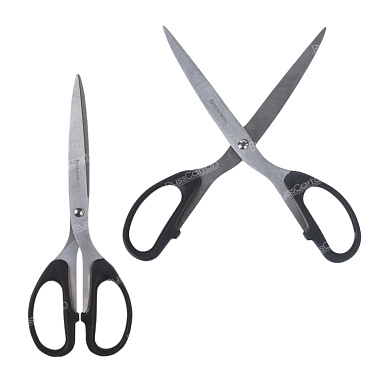 Ножницы BRAUBERG "Classic", 210 мм, чёрные