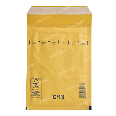 Бурый крафт пакет с прослойкой, 17х22.5 см, C/13-G