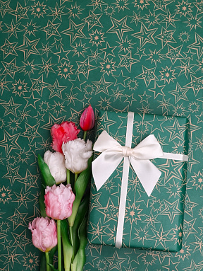 Бумага крафт "Звездный Микс", 0.7х10 м