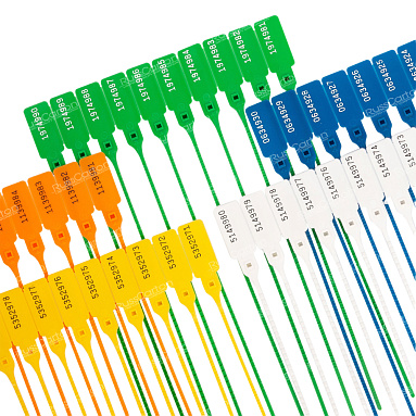 Пластиковая  пломба номерная, КП-255 мм	