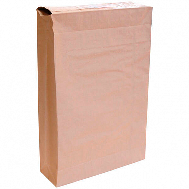 Мешок бумажный закрытый, 3-слойный НМ, 58х45х11 см