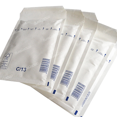 Белый крафт пакет с прослойкой, 20х27.5 см, D-14