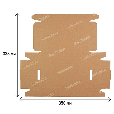 Картонный короб КС-21, 200х120х30 мм, Т-22 белый/бурый