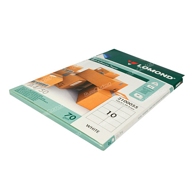 Самоклеящаяся бумага LOMOND белая, А4, 50л, 10 этикеток, 105х59.4 мм