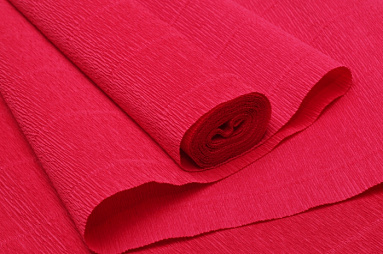 Бумага гофрированная ярко-красная, 180 гр