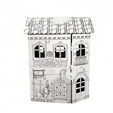 Картонный домик-раскраска "Домик принцессы"
