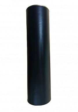 Картонный тубус черный с жестяной крышкой, 92х350 мм 