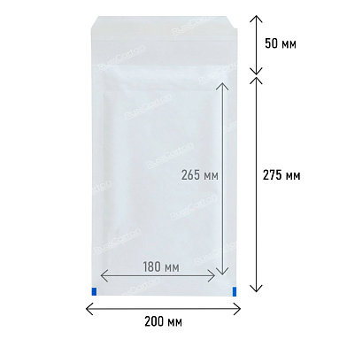 Белый крафт пакет с прослойкой, 20х27.5 см, D-14