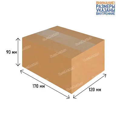 Картонная коробка 170х120х90 мм, СДЭК тип "ХS", Т-22 «В» бур. – купить ...